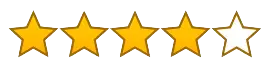 4 Star Rating Clear Background Art