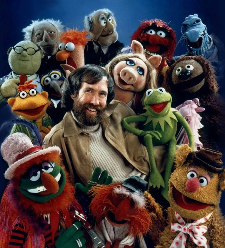 Jim Henson with his Muppets image